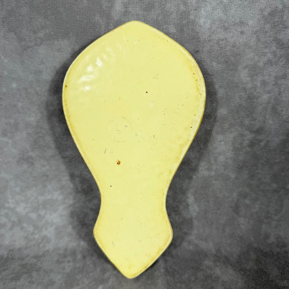 Vtg 60s 70s Floral Acrylic Spoon Rest Orange Yellow Sunflower Retro Kitchenware - Picture 4 of 6